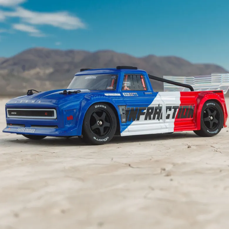 1/8 INFRACTION 223S DSC 4X4 RTR Brushless All-Road Street Bash Truck, Blue/Red
