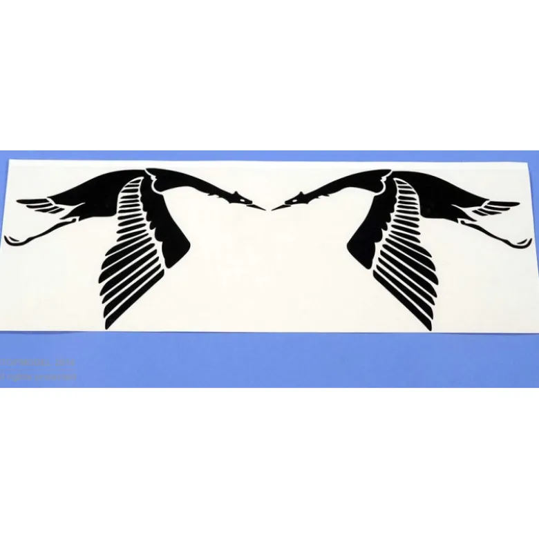 JEU INSIGNE ESCADRILLE "CIGOGNE A AILES BASSES" NOIR