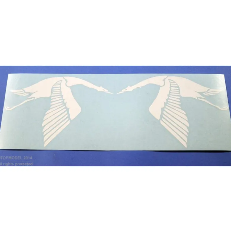 JEU INSIGNE ESCADRILLE "CIGOGNE A AILES BASSES" BLANC