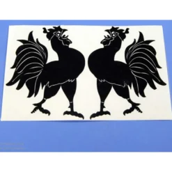 JEU INSIGNE ESCADRILLE "COQ CHANTANT" NOIR