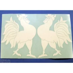 JEU INSIGNE ESCADRILLE "COQ CHANTANT" BLANC