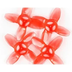 Lot hélices Tinyhawk 40mm rouge transparent (2xCW + 2xCCW)