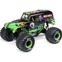 Mini LMT Grave Digger 2S 4x4 RTR Monster Truck brushed (batterie et chargeur inclus), vert,1/18