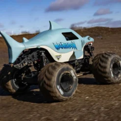 1/18 Mini LMT Megalodon 2S 4X4 RTR Brushed Monster Truck (Batterie & Chargeur inclus), Bleue