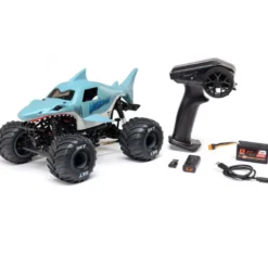 1/18 Mini LMT Megalodon 2S 4X4 RTR Brushed Monster Truck (Batterie & Chargeur inclus), Bleue