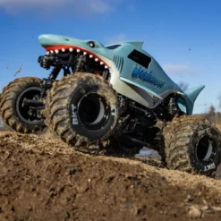 1/18 Mini LMT Megalodon 2S 4X4 RTR Brushed Monster Truck (Batterie & Chargeur inclus), Bleue