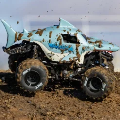 1/18 Mini LMT Megalodon 2S 4X4 RTR Brushed Monster Truck (Batterie & Chargeur inclus), Bleue