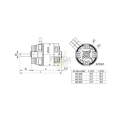 Moteur AXI 2814/20 V3 GOLD LINE Axe Long (115g, 840kv, 355W)
