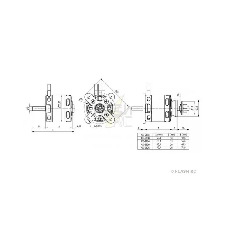Moteur AXI 2820/14 V2 GOLD LINE (148g, 860kv, 520W)