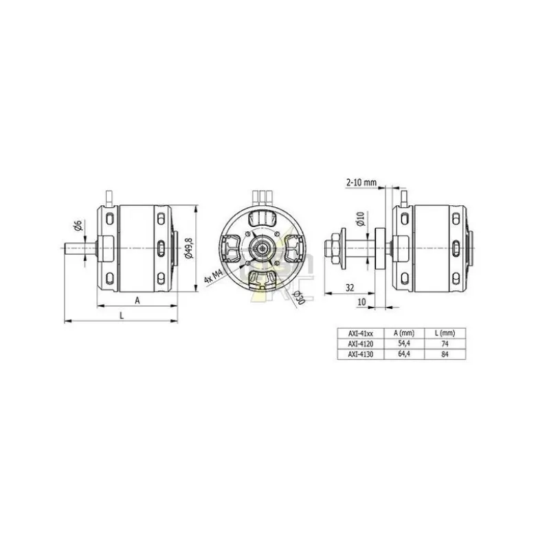 Moteur AXI 4130/20 V3 GOLD LINE (410g, 305kv, 1650W)