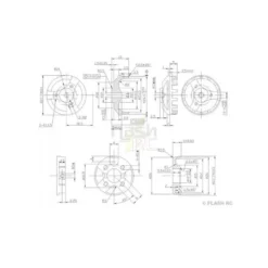 Moteur Brushless DM2210 (43g, 1400kv, 120W) Pro-Tronik