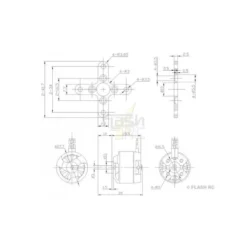 Moteur Brushless DM2210 (43g, 1400kv, 120W) Pro-Tronik