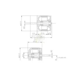 Moteur Brushless DM2210 (43g, 1400kv, 120W) Pro-Tronik