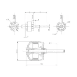 Moteur Brushless DM2610 (79g, 1100kv, 240W) Pro-Tronik