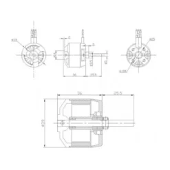Moteur Brushless DM2815 (118g, 850kv, 320W) Pro-Tronik
