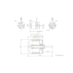 Moteur Brushless DM2820 (150g, 650kv, 400W) Pro-Tronik