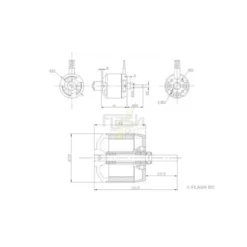 Moteur Brushless DM2820 (150g, 950kv, 450W) Pro-Tronik