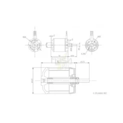 Moteur Brushless DM2830 (206g, 660kv, 700W) Pro-Tronik