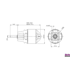 Moteur brushless Hacke A20-12 XL-LN EVO (90g, 1039kv,300W)