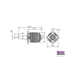 Moteur Brushless Hacker A50-12L Turnado V3 Glider