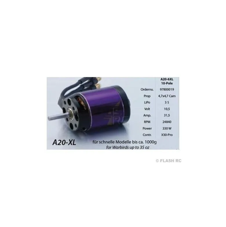 Moteur Brushless Hacker A20-6 XL 10-Pole EVO