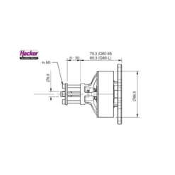 Moteur Brushless Hacker Q80-8L V2