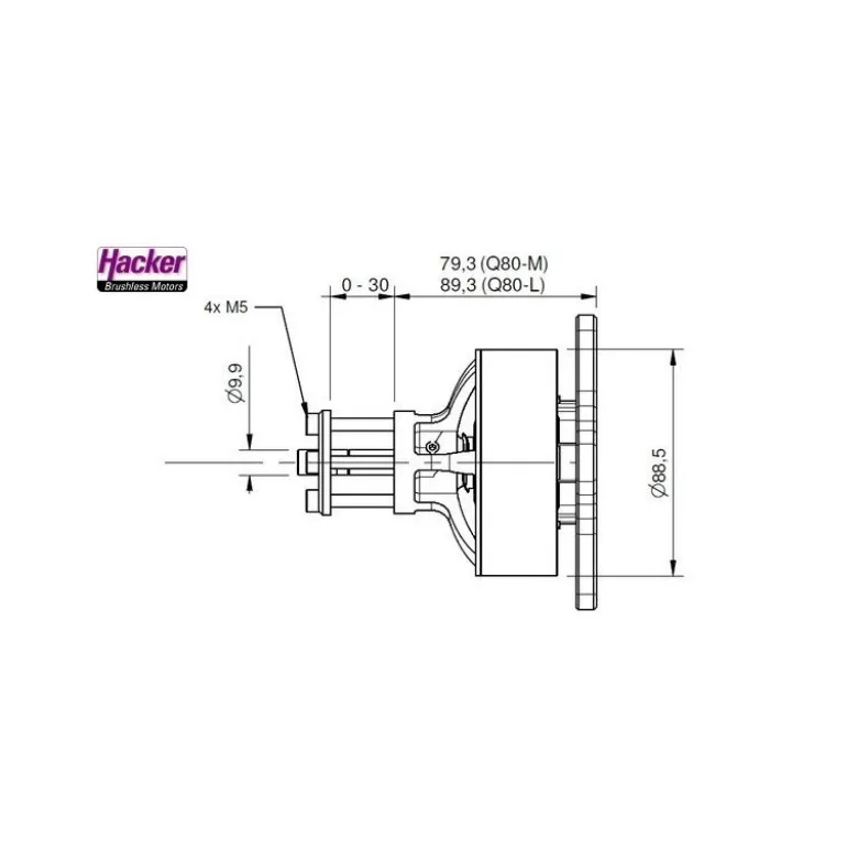 Moteur Brushless Hacker Q80-8L V2