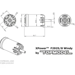 Moteur brushless XPower F2925/8 F5J WINDY - 102g