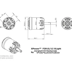 Moteur brushless XPower F2915/12 F5J XLIGHT - 72g