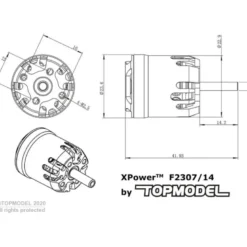 Moteur brushless XPower F2307/14 F5K - 27g