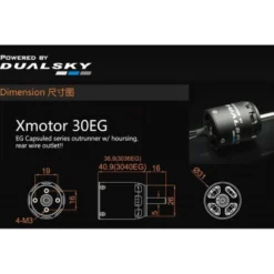 Moteur Dualsky XM3036EG-14 (89g, 1060kV, 464W)
