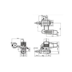 Moteur essence OS GT 15 2T avec silencieux E-4040