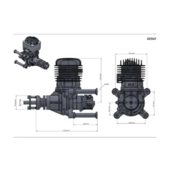 Moteur essence 2 temps DLE-65 - Dle Engines
