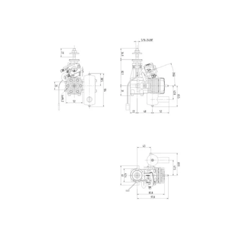 Moteur essence 2 temps GT17 17cc - NGH