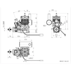 Moteur essence 2 temps GT9-Pro 9cc - NGH