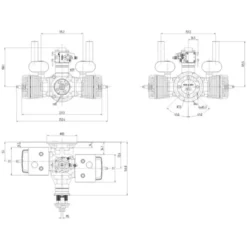 Moteur essence 2 temps GTT70 Bicylindres à plat boxer 70cc - NGH