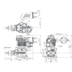 Moteur essence 4T OS GF 40 avec silencieux F-6040