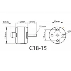 Moteur Roxxy brushless C18-15 (13g, 2900kV, 40W)
