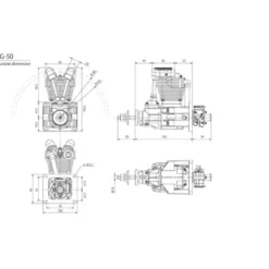 Moteur 4 temps SAITO FG-50 - Essence