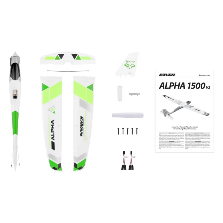 Motoplaneur Kavan Alpha V2 1500mm ARF - vert