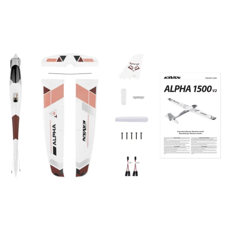 Motoplaneur Kavan Alpha V2 1500mm ARF - rouge