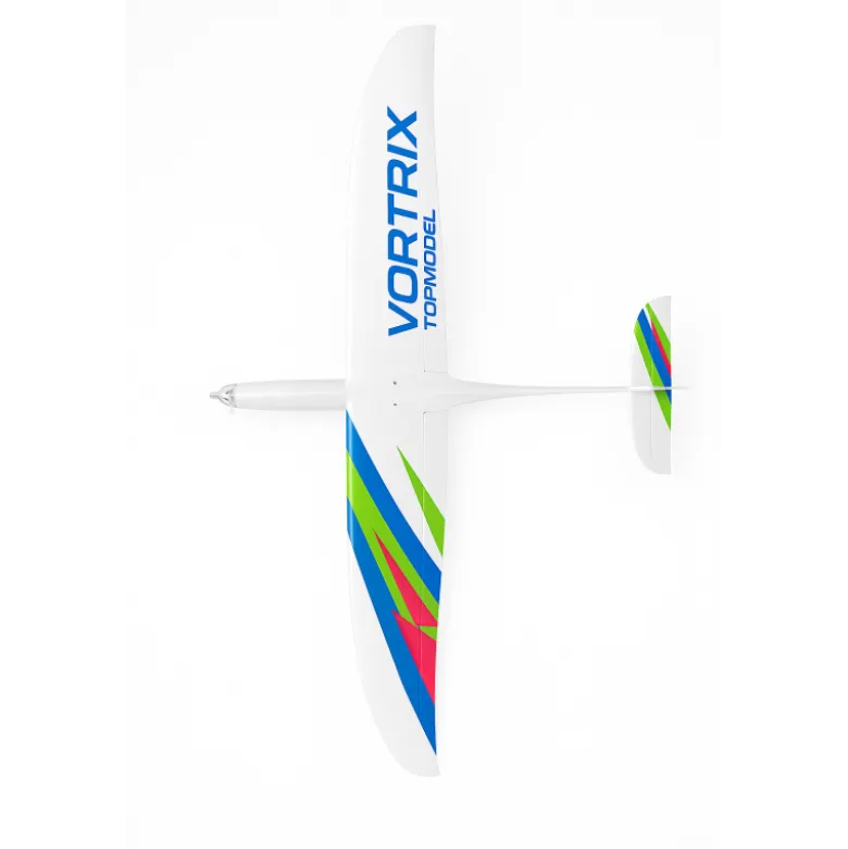 Motoplaneur Vortrix "Mini" Topmodel Blanc, Vert, Bleu Rose, env. 1m