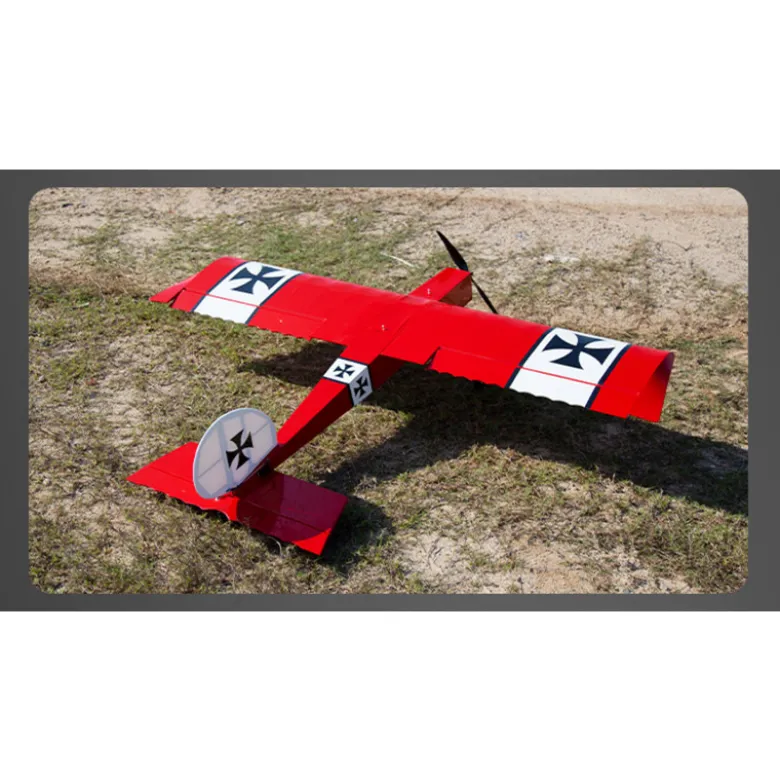 OMPHOBBY Fun Stick Balsa rouge avion 1.65m PNP