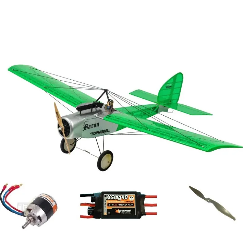Pack Avion Ecotop Baron Vert ARF env.1.57m avec motorisation