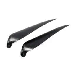 Paire pales repliables 11×8' pied 6mm/ axe 2mm (plastique noir)