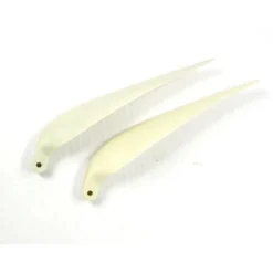 Paire pales repliables 11×9' pied 8mm/ axe 3mm (plastique blanc)