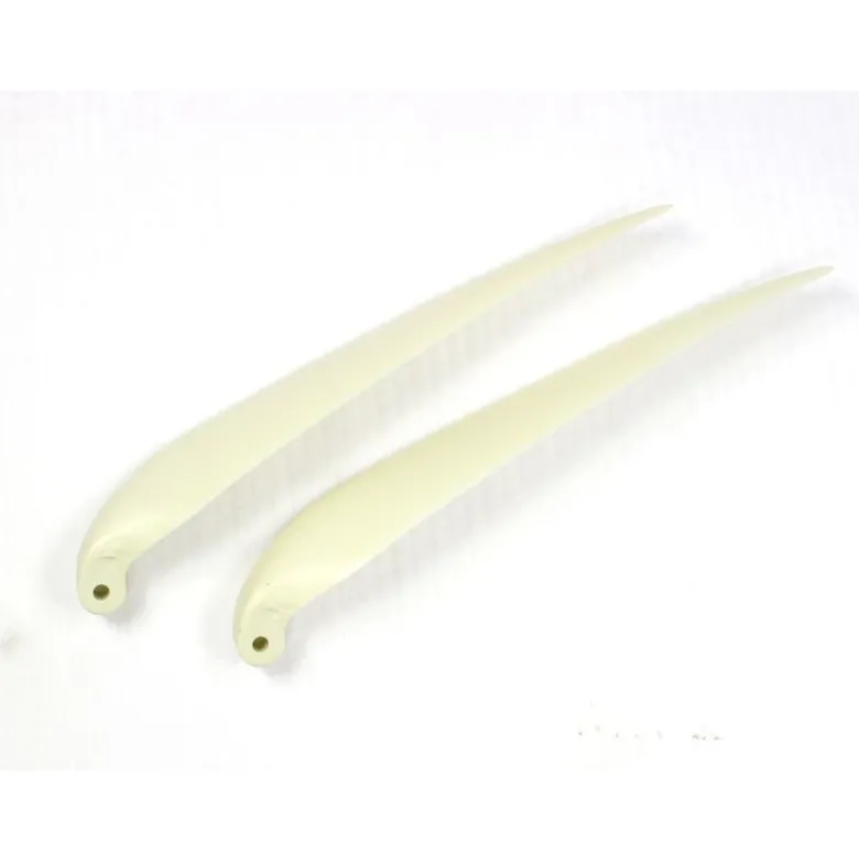 Paire pales repliables 12×6' pied 8mm/ axe 3mm (plastique blanc)
