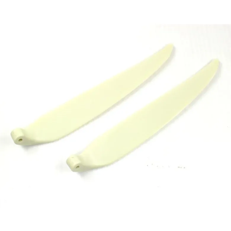 Paire pales repliables 12×6' pied 8mm/ axe 3mm (plastique blanc)