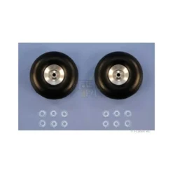 Paire roues ballon Ø57x21mm (moyeu alu)