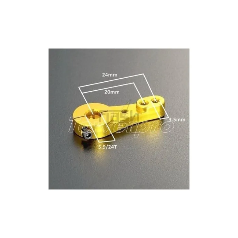 Palonnier alu OR double 24mm Hitec - Towerpro